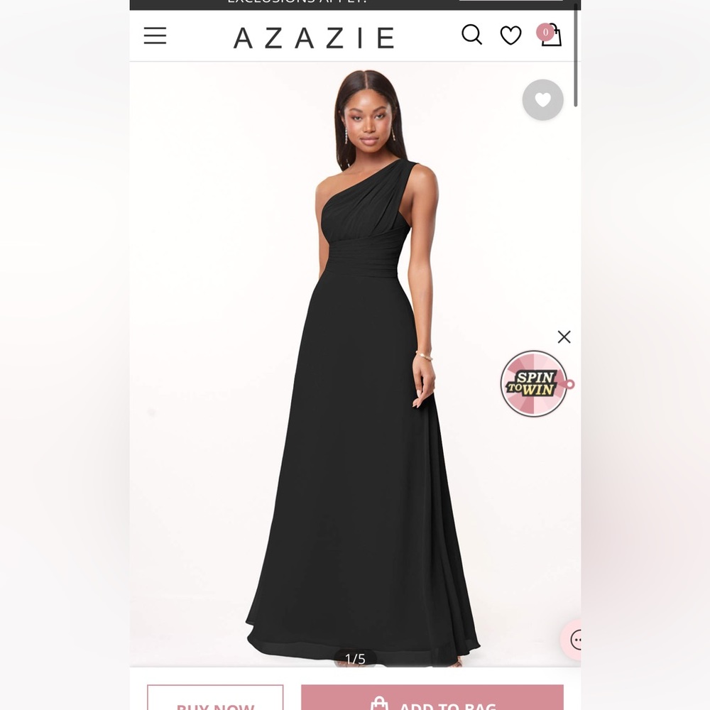 Azazie Ashley Bridesmaid Dress in Black